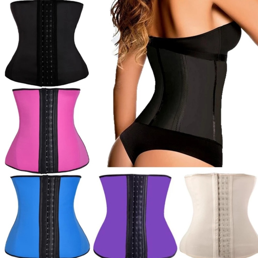9 STEEL BONE 100% LATEX WAIST TRAINER TOP QUALITY - Picture 1 of 7